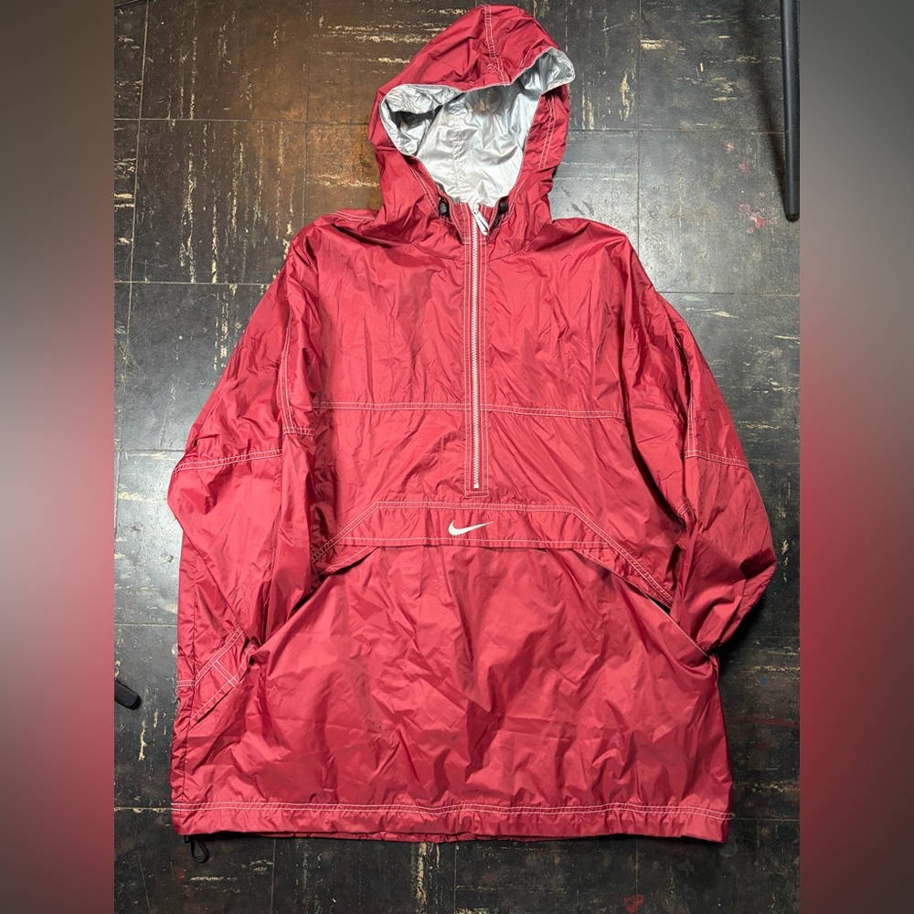 Red Nike Vintage 90s Track Jacket Rain Size 2XL